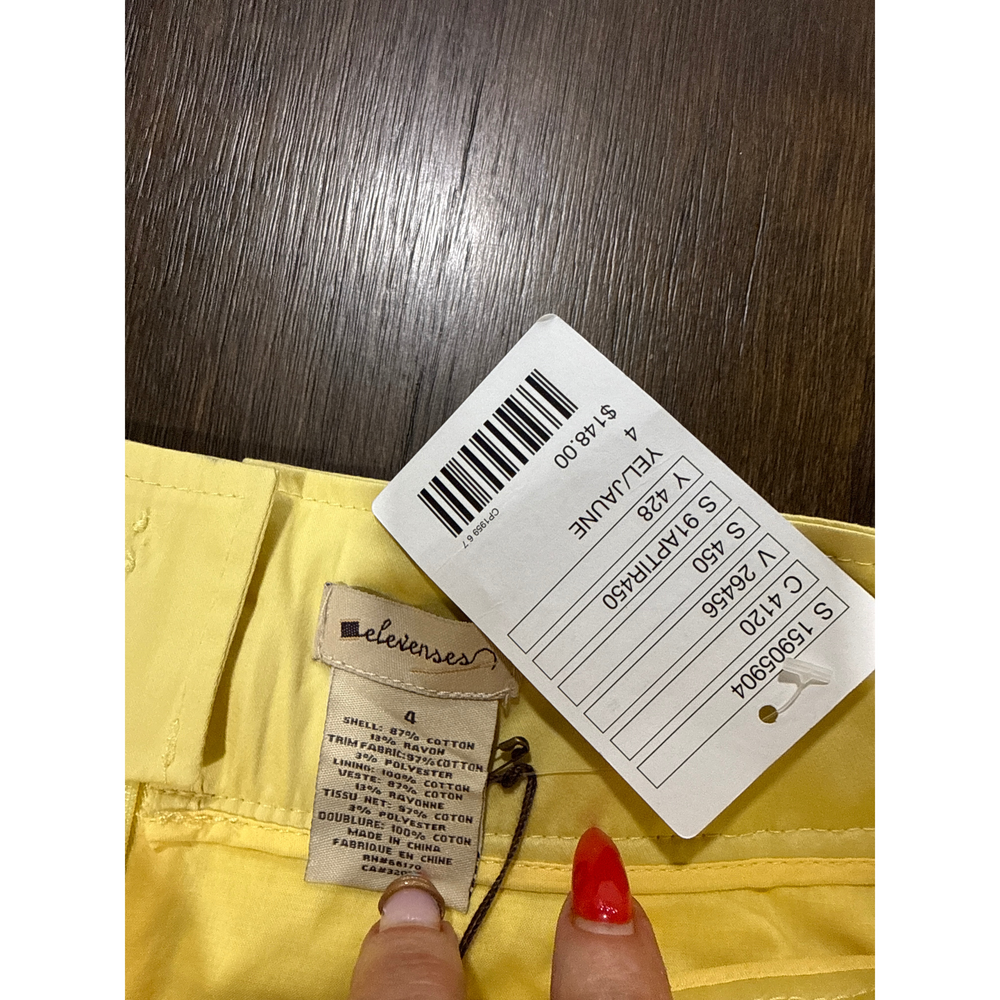 Anthropology Elevenses Yellow Lace Skirt with Retail Tag - Picture 2 of 4